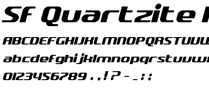 SF Quartzite Italic font